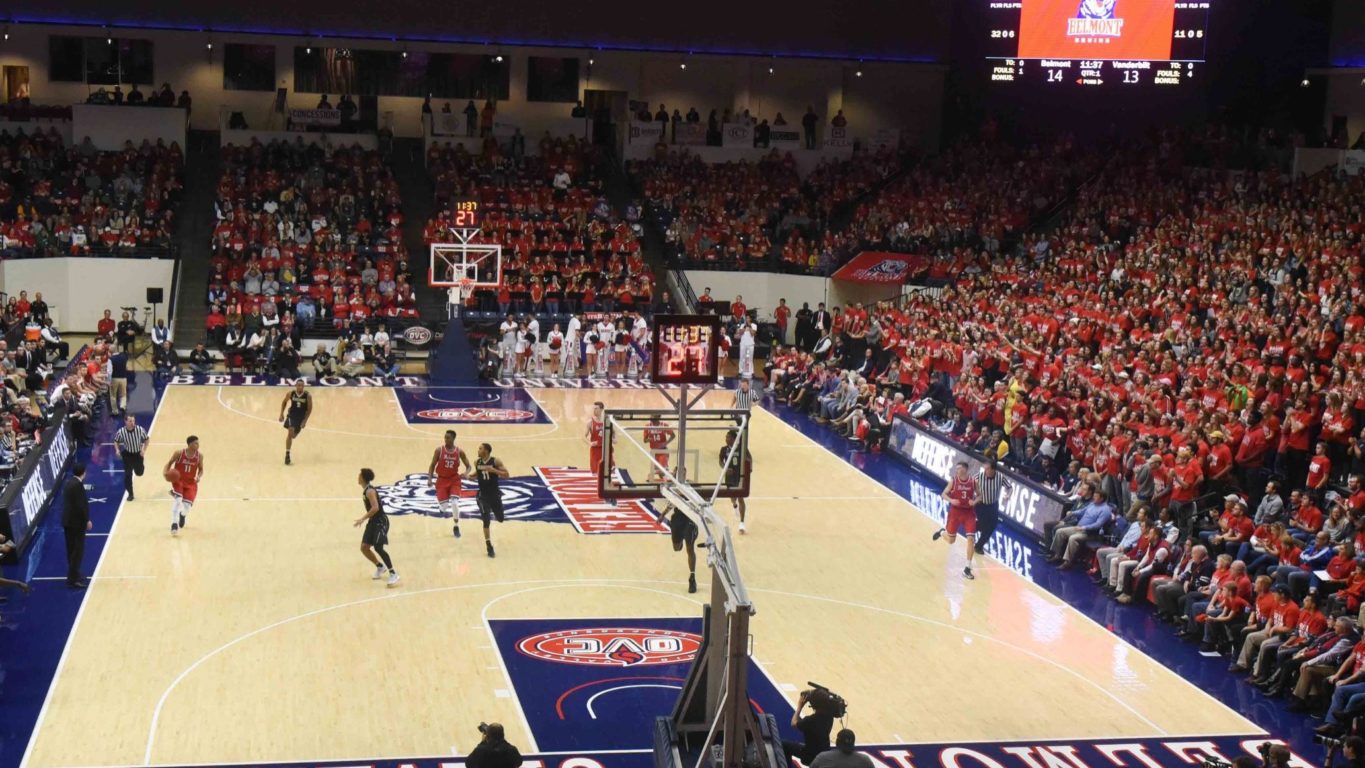 basketball game in action at Belmont Umiversity