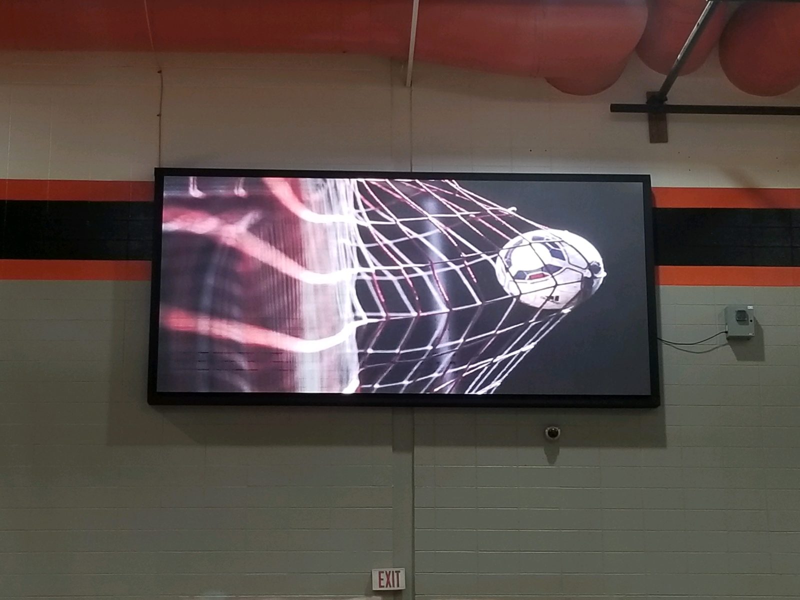 An Indoor LED scoreboard.