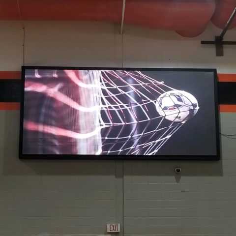 An Indoor LED scoreboard.