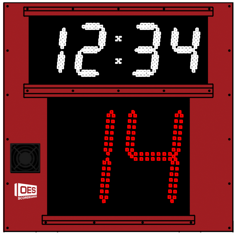 Shot clock with Game time SHOTS14G7 OES Scoreboards
