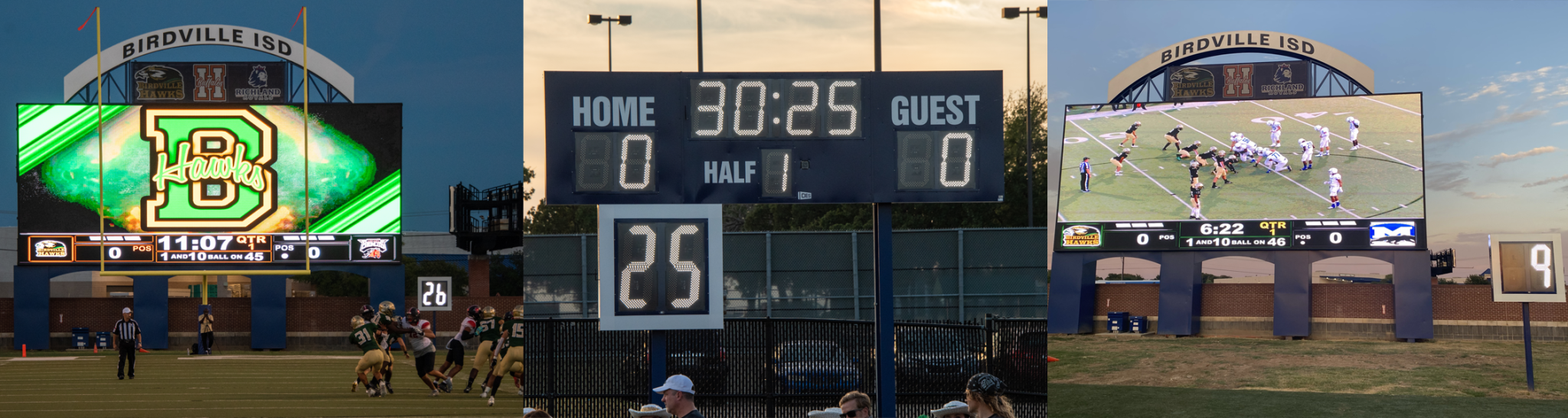 Birdville ISD Football Stadium OES Scoreboards