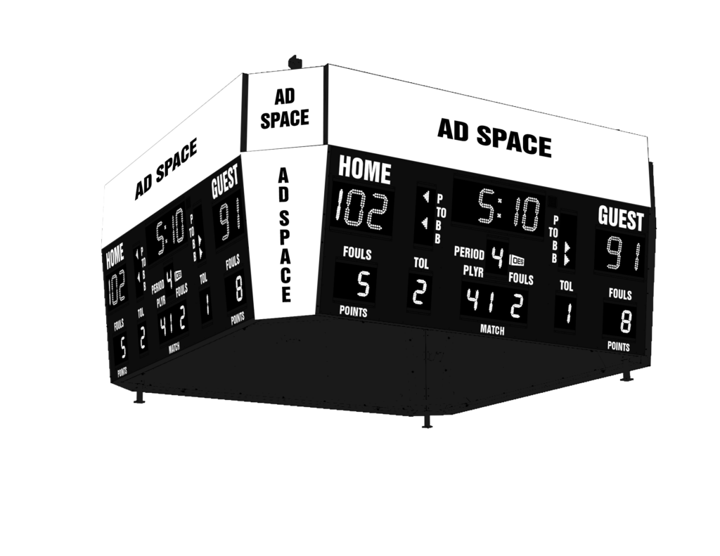 Centerhung Scoreboard - Centerhung M5010AICV-4 - OES Scoreboards